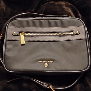 Michael Kors Charcoal Crossbody with Gold Details